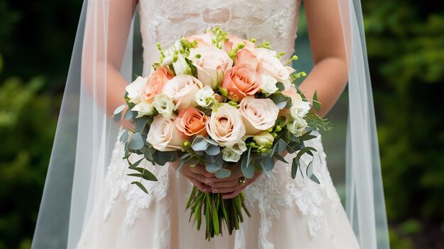 Foto ropa de bodas con flores y rosas