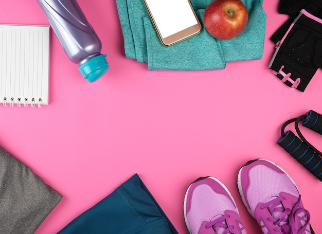 Foto ropa deportiva femenina para deportes y fitness.