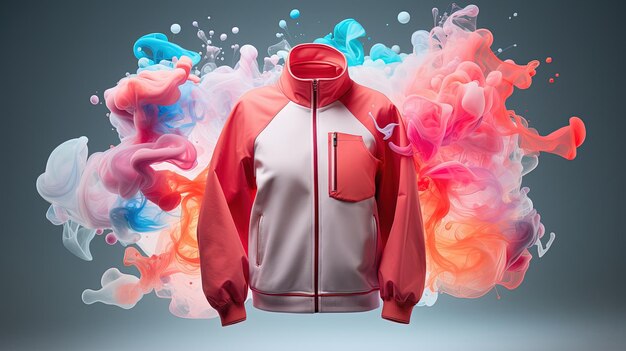 Ropa inteligente de tecnología portátil textiles innovadores fondo de color sólido