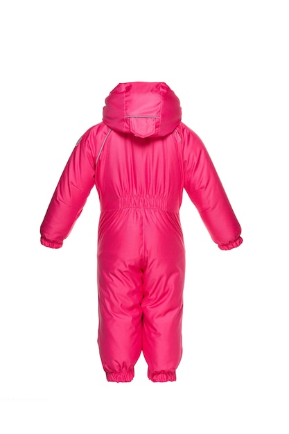 Ropa de invierno infantil para caminar con capucha color rosa