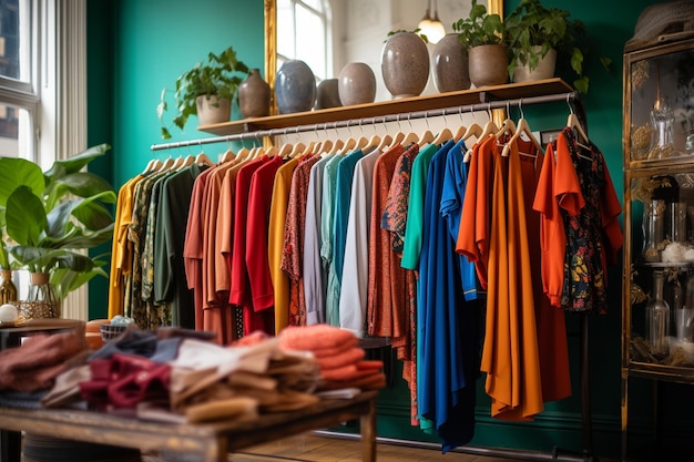 Ropa de moda en una boutique en Londres