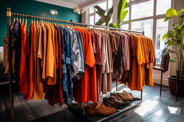 Ropa de moda en una boutique en Londres