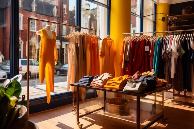 Ropa de moda en una boutique en Londres