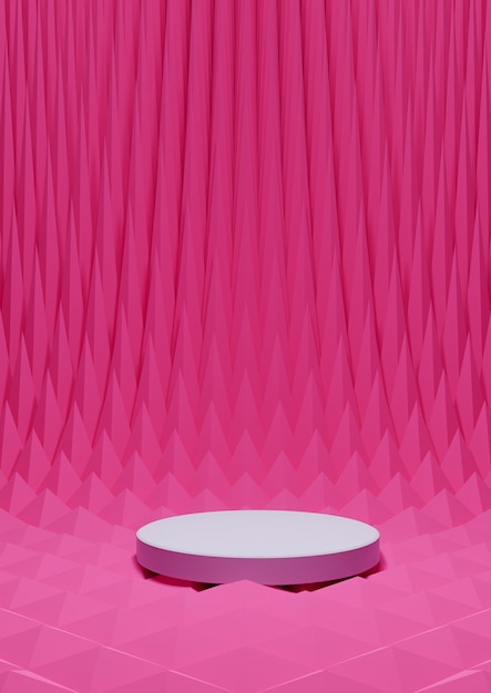 rosa 3D simples exibição de produto design geométrico fotografia futurista de luxo ornamentos padrão