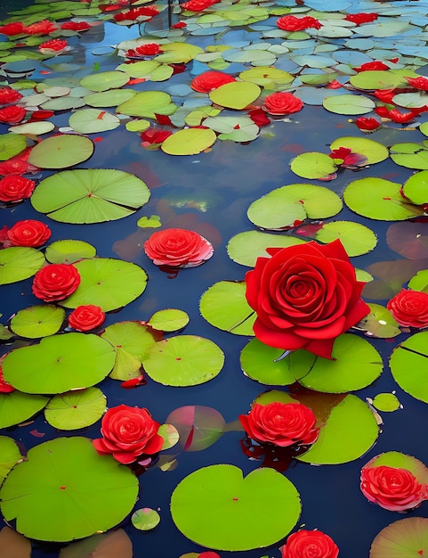 Foto rosa en el agua