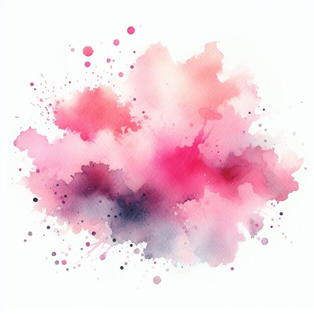 rosa Aquarell-Spritzer