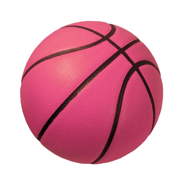 Rosa Basketballball getrennt auf weißem Hintergrund