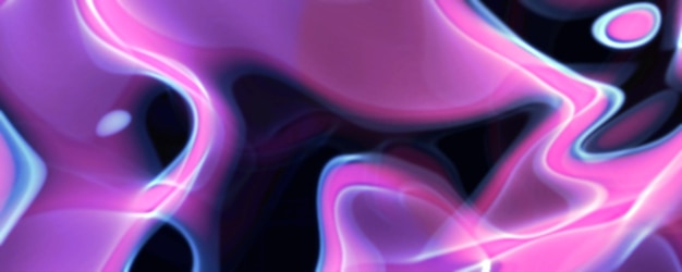 rosa, blauer und lila Farbverlauf gewellter Streifen Hintergrund auf dunkelblauem Hintergrund mit Unschärfe