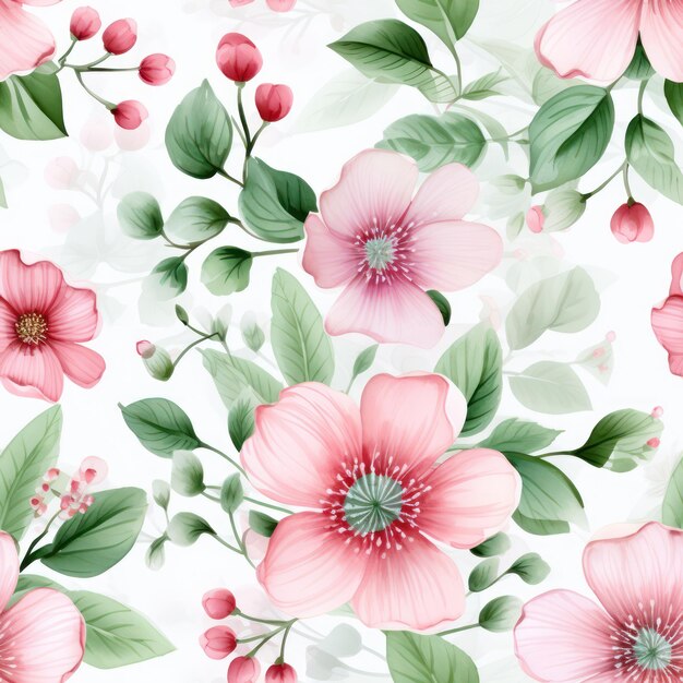 rosa Blüten nahtloses Muster