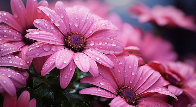 Rosa Blütenblätter eines Blumenmakros auf einem schönen abstrakten Blumenhintergrund