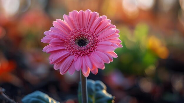 Rosa Blume mit verschwommenem Hintergrund