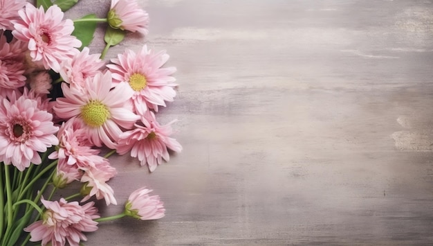 Rosa Blumen auf einem hölzernen Hintergrund