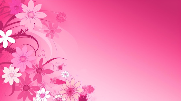 Rosa Blumen auf einem rosa Hintergrund