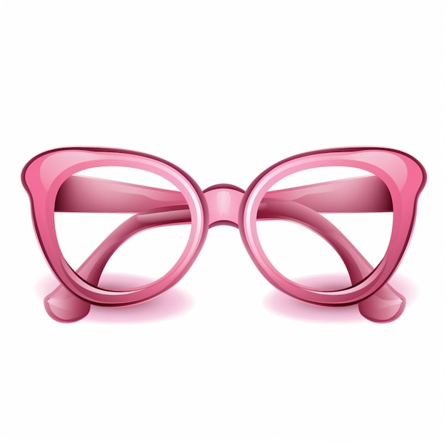 Foto rosa brille mit einem paar brille darauf generative ai.