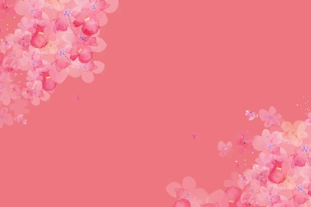 Rosa bunter Blumenmuster-Illustrations-Hintergrund 2