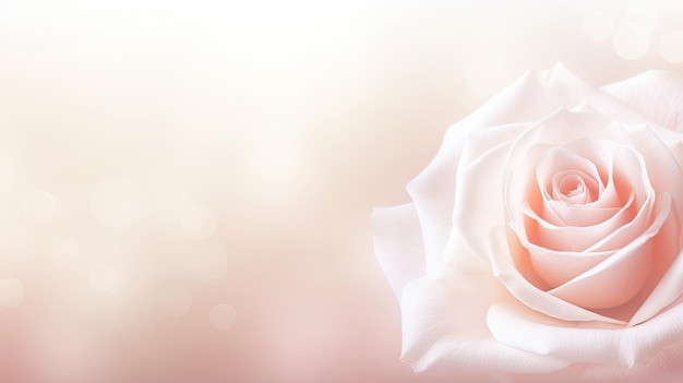 Rosa de color blanco Copiar espacio para su texto
