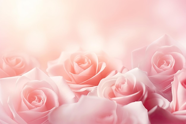 Rosa de color rosa Copiar espacio para su texto