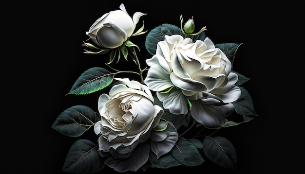 Rosa com amor lindo fundo de flor de flor de amorGenerative AI