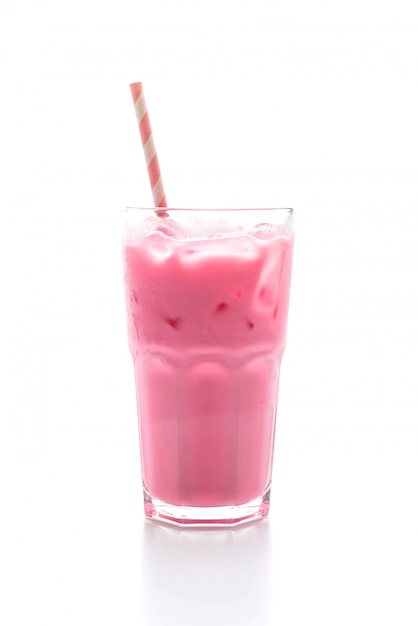 rosa Erdbeermilchshake