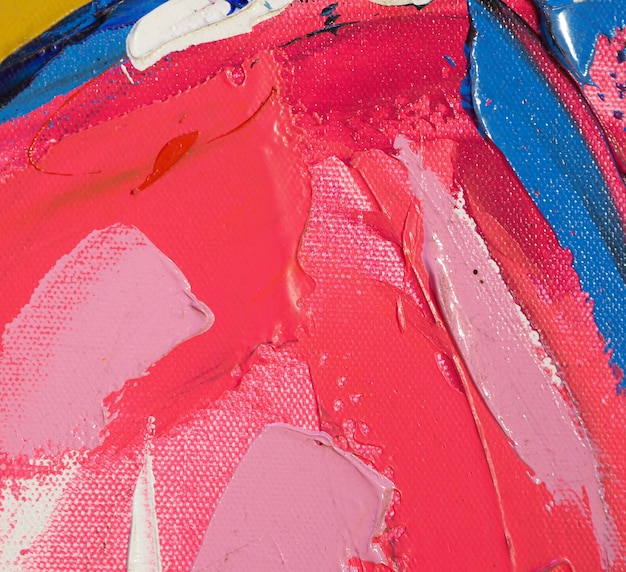Rosa Farbe des Handabgehobenen betrages, die abstrakte Beschaffenheit malt.
