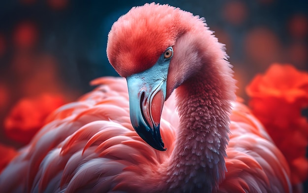 Rosa Flamingo-Fotohintergrund