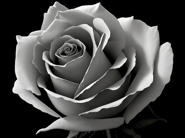 una rosa frágil sobre un fondo negro