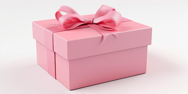 Rosa Geschenkbox zum Feiertag Muttertag Geburtstag Valentinstag Konzept KI generativ