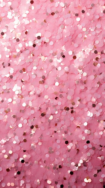 rosa Glitzer-Hintergrund mit Kreisen und Punkten generativ ai