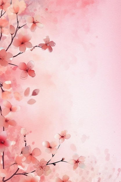 Rosa Kirschblüten auf einem rosa Hintergrund