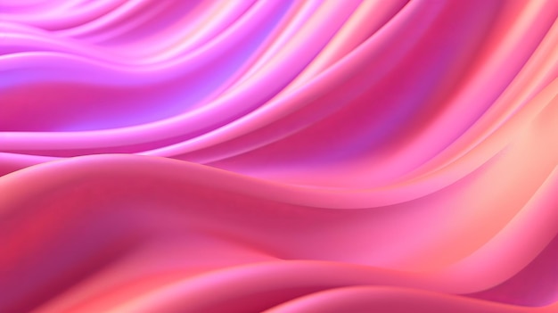Rosa Líneas ondulantes dan forma a un colorido establecimiento teórico Generado por IA