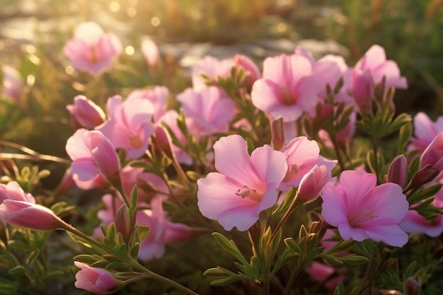 Rosa Nachtkerzenblüten erzeugten Ai