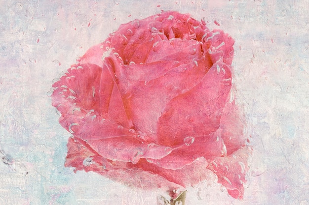 Rosa nasse Rosenblüte