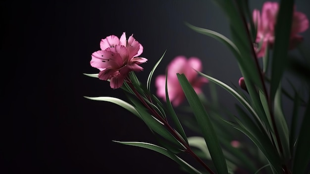 Rosa natürlicher Blumenhintergrund Illustration AI GenerativexA
