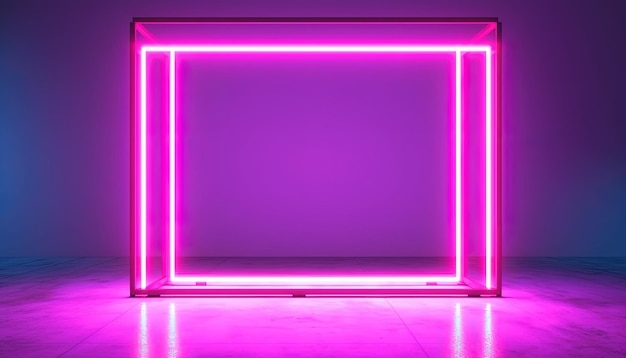 Foto rosa neonschwarzer hintergrund generative ki