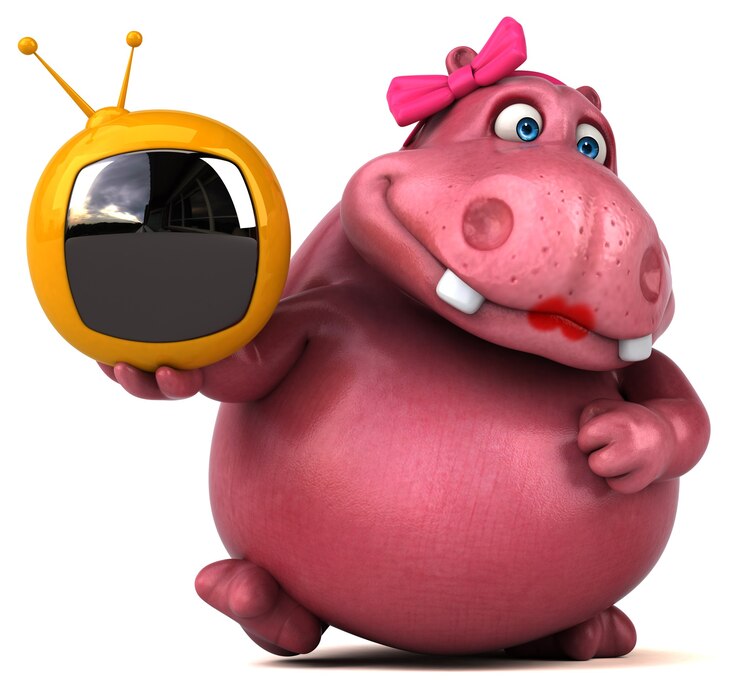 Foto rosa nilpferd