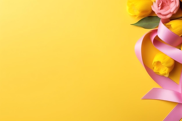 Foto rosa oder violettes band als symbol für die aufklärung über brustkrebs oder epilepsie und kopierraum weltkrebstag