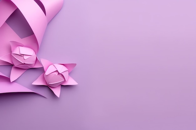 Rosa oder violettes Band als Symbol für die Aufklärung über Brustkrebs oder Epilepsie und Kopierraum Weltkrebstag