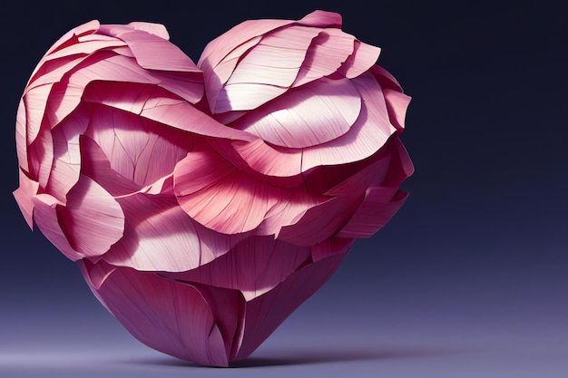 Rosa Pfingstrose herzförmige Blume Liebe Romantik Symbol Valentinstag Postkarte