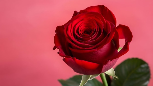 Rosa roja para una cita romántica
