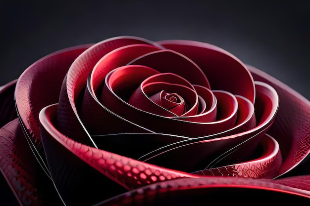 Una rosa roja hecha por la compañía de rosa.