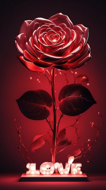 Foto la rosa roja