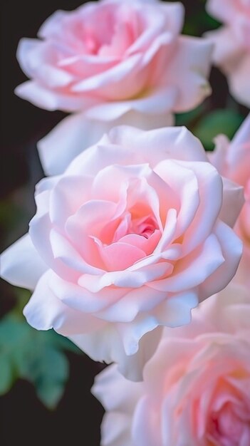 Una rosa rosa en el jardín.