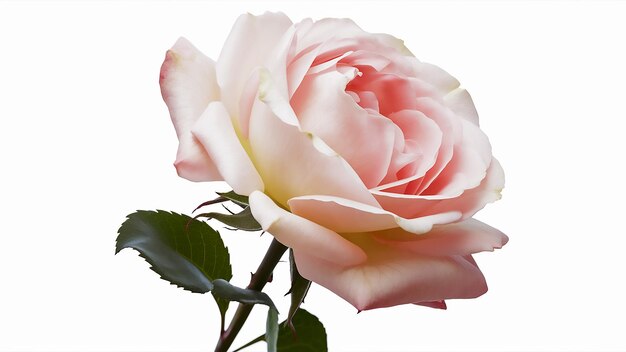 una rosa rosada con un fondo blanco