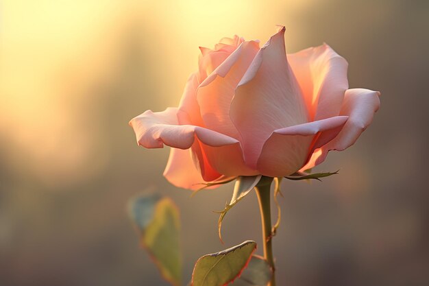 la rosa rosada en la fotografía