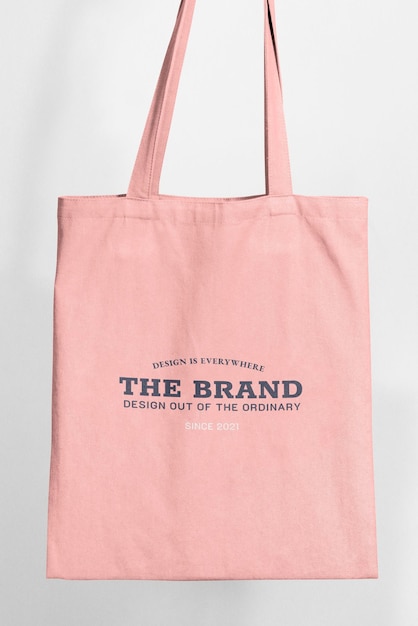 Rosa tote einkaufstasche mockup psd