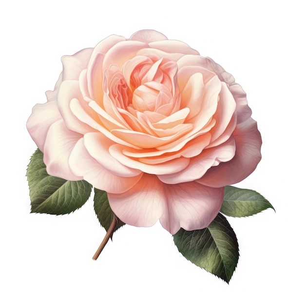 rosa trepadeira em fundo branco