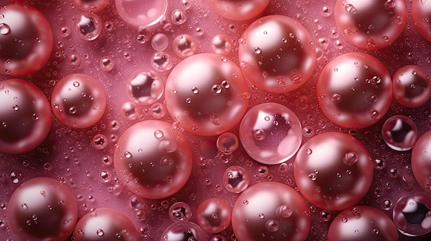 Rosa und roter Hintergrund mit einem Bündel Blasen