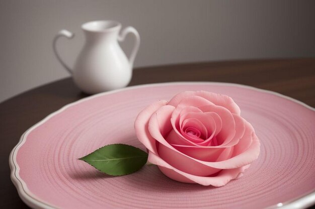 Foto rosa und weiße kerzenblumen in einer vase