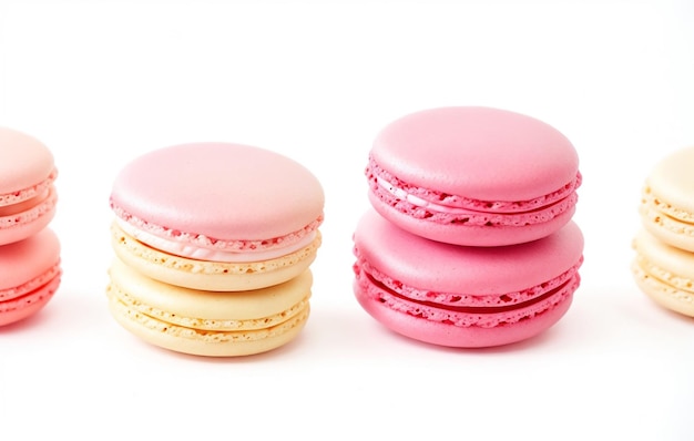 Foto rosa und weiße macarons