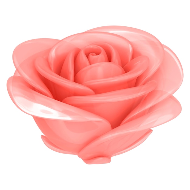 Rosa vermelha png flor ilustração 3D fundo transparente